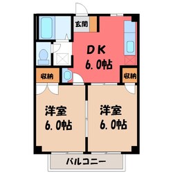 宇都宮駅 バス12分  岩曽町下車：停歩2分 1階の物件間取画像